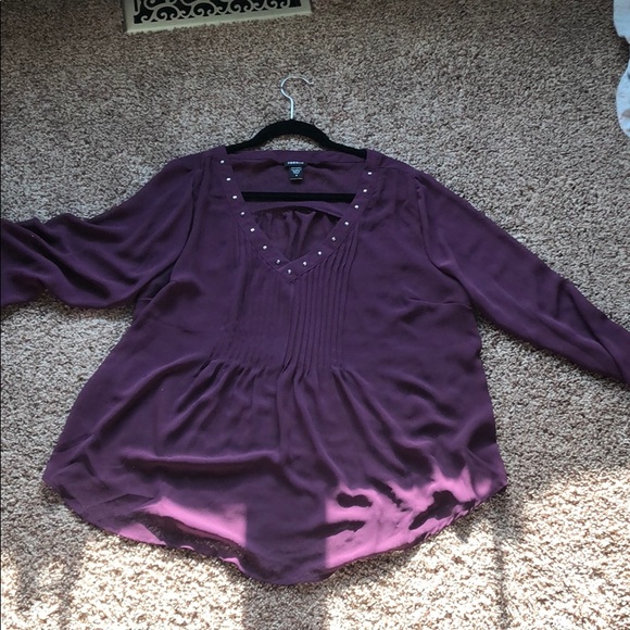 Torrid size 0 EUC worn once plum sheer - Picture 1 of 2